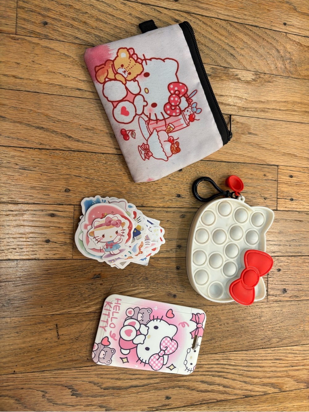 Hello Kitty Pink and White Kids Accessories bundle